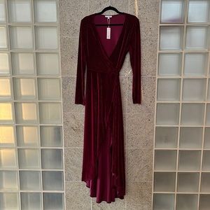 NWT Baltic Born Red Wine Velvet Dress